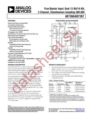 AD7366BRUZ-5 datasheet  